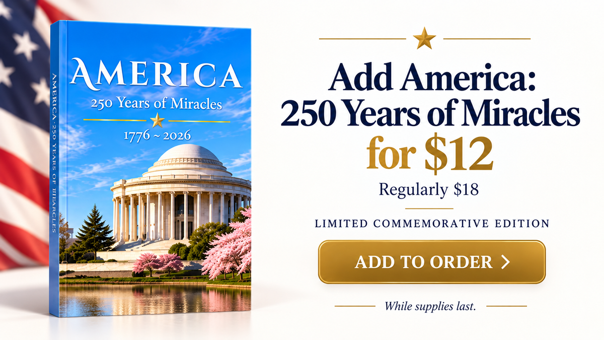 America: 250 Years of Miracles commemorative softcover book add-on