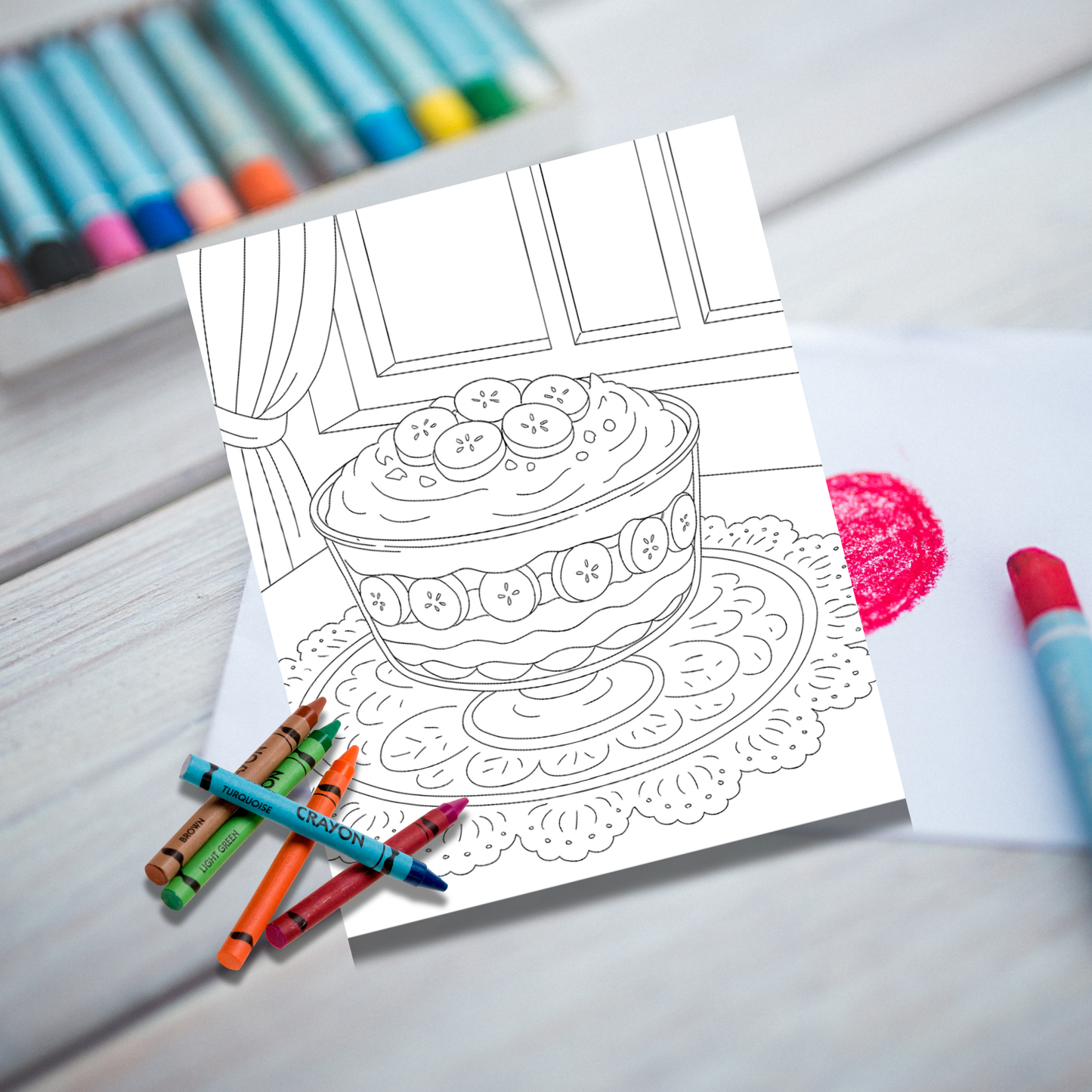 Banana Pudding Bowl on Lace Doily