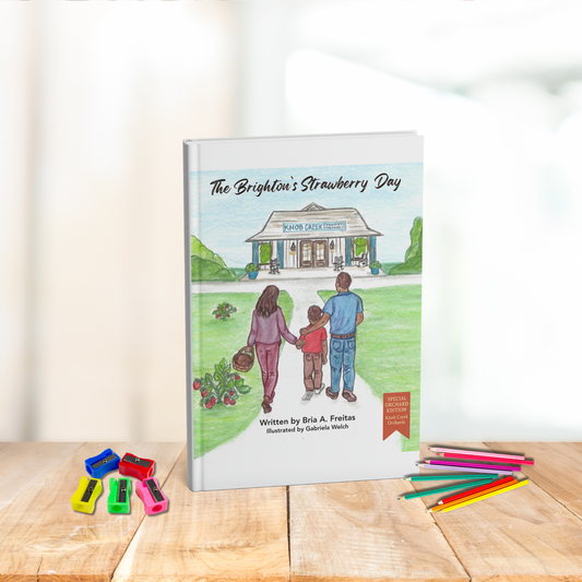 The Brighton's Strawberry Day softcover book cover - spring picture book by Bright Little Pages