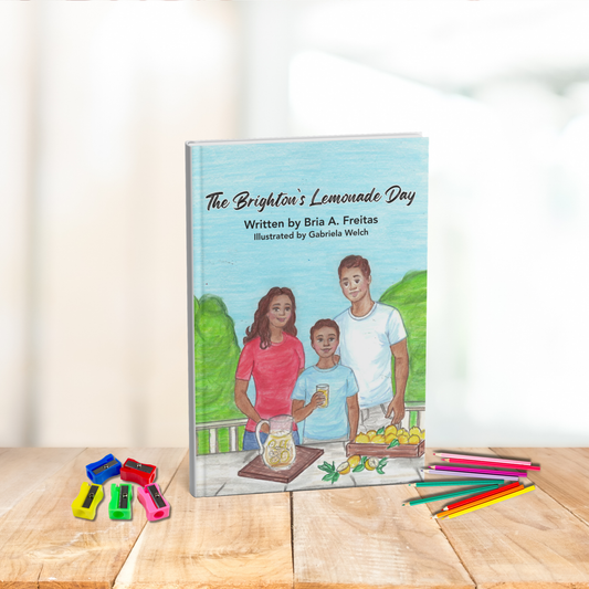 The Brighton's Lemonade Day softcover book cover - summer picture book by Bright Little Pages